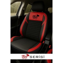 Kia Pro Cee'd I (Facelift 2011) 1.4 16V (90 Hp) 2012 Uyumlu  Thr Serisi Tay Tüyü Kırmızı Oto Kılıfı Tam Set