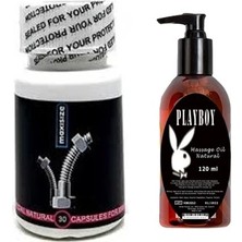 Etkili  Maxisize Supplement Erkekler Için 30 Lu 30 Peak Power For Men + Etkili  Masaj Yağı