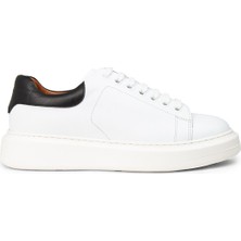 Deery Erkek Hakiki Deri Beyaz Sneaker Ayakkabı - 01990MBYZP01