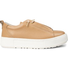 Deery Kadın Bej Hakiki Deri Sneaker Ayakkabı - R2401ZBEJC01