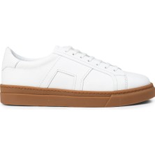 Deery Erkek Hakiki Deri Beyaz Sneaker Ayakkabı - 02002MBYZC03