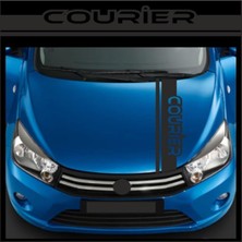 Çınarrium Ford Courier Için Özel Yeni Uyumlu Aksesuar Kaput Oto Özel Yeni Sticker Siyah