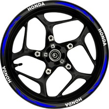 Honda Beyaz Yazılı  Mavi Reflektif Pençe Şeritli