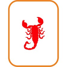 Çınarrium Akrep Oto Özel Yeni Sticker Kırmızı 15*11 cm