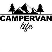 Campervan Life Arka Cam Sticker 13 x 8 cm