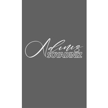 Isim Soyisim Özel Tasarım Oto Cam Yazı Özel Yeni Sticker 40*15 cm