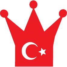 Çınarrium Türk Bayrağı 4 Duvar Dekor Sticker Kırmızı 60 x 30 cm