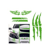 Çınarrium Monster Pençe Mega 3lü Paket Dikiz-Kanat-Bagaj Oto Özel Yeni Sticker Yeşil 30*12 cm