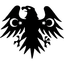 Çınarrium Ayyıldız Kanatlı Kartal Motosiklet Siperlik Sticker 10 x 15 cm