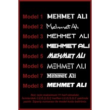 Isim Yazı Oto Özel Yeni Sticker 20*4 cm