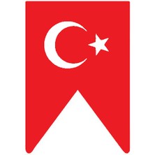 Çınarrium Türk Bayrağı 1 Duvar Dekor Sticker Kırmızı 30 x 60 cm
