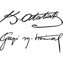 Gazi M.kemal Atatürk Imza Özel Yeni Sticker Oto Özel Yeni Sticker Siyah 15 cm