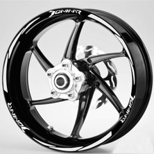 Çınarrium Yeni Özel  Motosiklet Jant Şeridi Bajaj-Dominar Uyumlu Beyaz-Beyaz Sağ-Sol/ön-Arka
