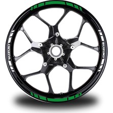 Suzukı Yazılı Kısa Yazısız Kısa Dış Şerit 16'lı Çift Renk Jant Sticker Modeli