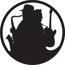 Caz Müzik Temalı Sticker (Tip 2) 10 x 10 cm