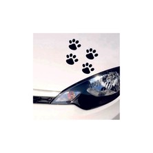 Kedi Pati Izi Oto Özel Yeni Sticker Siyah 8 Adet 15*15 cm