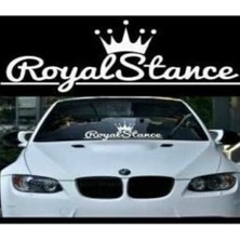 Çınarrium Royal Stance Oto Arka Cam Özel Yeni Sticker Beyaz