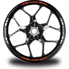 Suzukı Yazılı Kısa Dış Şerit 16'lı Çift Renk Jant Sticker Modeli