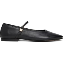 Tommy Hilfiger Deri Siyah Kadın Babet FW0FW09152BDS