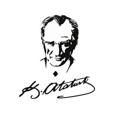 Ataturk Imzalı Sticker 20 x 20 cm