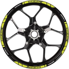 Bajaj Dominar 400 Baskılı Jant Dışı Şerit Motosiklet Sticker Etiket Modeli Sarı