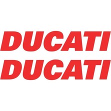 Çınarrium Ducati Yazılı Renkli Sticker Etiket Modeli