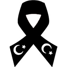 Çınarrium Türk Bayrağı 11 Duvar Dekor Sticker Siyah 40 x 24 cm