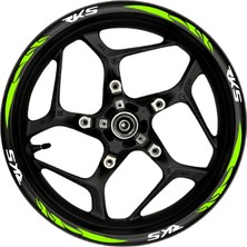 Rks Beyaz Yazılı  Neon(Fıstık Yeşili) Pençe Şeritli