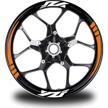 Yzf Yazılı Neon Turuncu Takım Jant Sticker Modeli