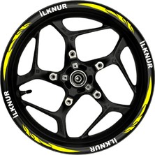 Çınarrium Özel Isim Beyaz Yazılı  Sarı Pençe Şeritli