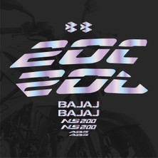 Bajaj NS200 Sticker Hologram Set Motosiklet Etiket Modeli