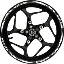 CB125R Beyaz Yazılı  Beyaz Pençe Şeritli