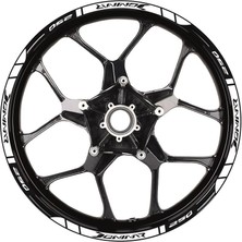 Çınarrium Bajaj Dominar 250 Baskılı Jant Dışı Şerit Motosiklet Sticker Etiket Modeli Beyaz