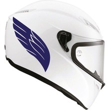 Tek Renk Kanat ( Wing Helmet Stickers ) Kask Sticker Etiket Modeli 4