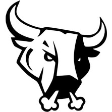 Kızgın Boğa Oto Özel Yeni Sticker Siyah 30 x 33 cm