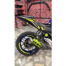 Yeni Özel  Motosiklet Jant Şeridi Kesik Neon (Florasan) Sağ-Sol/ön-Arka