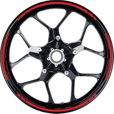 Çınarrium Yazısız Uzun Kısa Kesikli Tek Renk 16'lı Jant Sticker Modeli