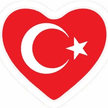 Çınarrium Türk Bayrağı 6 Duvar Dekor Sticker Kırmızı 60 x 60 cm