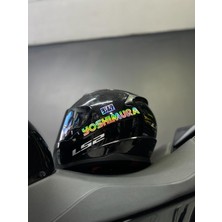 Çınarrium Yoshimura Logolu Hologram Motosiklet Kask Sticker Etiket Modeli