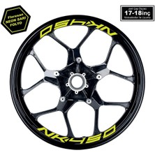 Çınarrium Neon Yeşil (Sarı) Cfmoto 450NK Yazılı 8 Li Jant Içi Yazı Sticker
