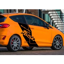 Çınarrium Ford Fiesta Yazılı Desenli Yan Kapı Sticker Etiket Modeli