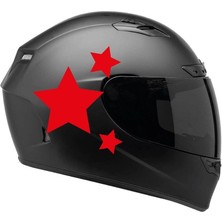 Çınarrium Tek Renk Üçlü Yıldız (Triple Star Helmet Stickers) Kask Sticker Etiket Modeli 3