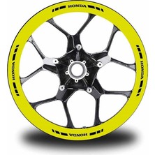 Honda Yazılı Kısa Dış Şerit 16'lı Jant Sticker Çift Renk Modeli