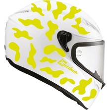 Çınarrium Neon Sarı Kamuflaj Kask Sticker Modeli