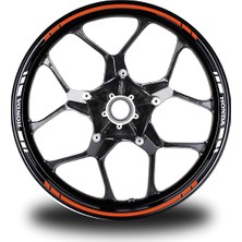 Çınarrium Yazısız Uzun  Honda Yazılı Kısa Kesikli 16 Lı Çift Renk Jant Sticker Etiket