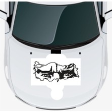 Atatürk Siluetli Türkiye Haritası Oto Kaput Sticker 40 x 20 cm