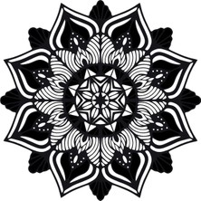 Çiçek Deseni Model 1 Oto Özel Yeni Sticker 30 x 30 cm