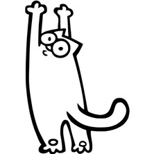 Siftik Kedi Oto Özel Yeni Sticker Siyah 25 x 37 cm