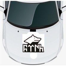 Çınarrium Göktürkçe Türk Yazılı Kurt 1 Oto Kaput Sticker 40 x 40 cm