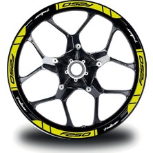 Bajaj F250 Jant Sticker Baskılı Neon Yeşil (Sarı) Etiket Modeli